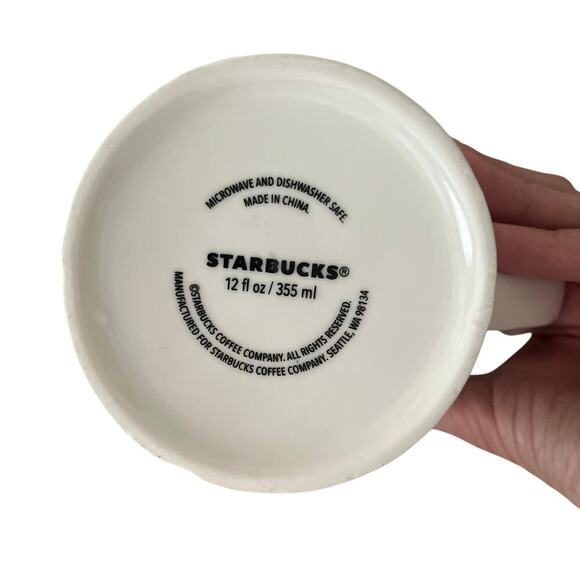 Starbucks‎ Coffee Is Magic Mug 12oz Red White Ceramic Cup Holiday Rare - Picture 5 of 9